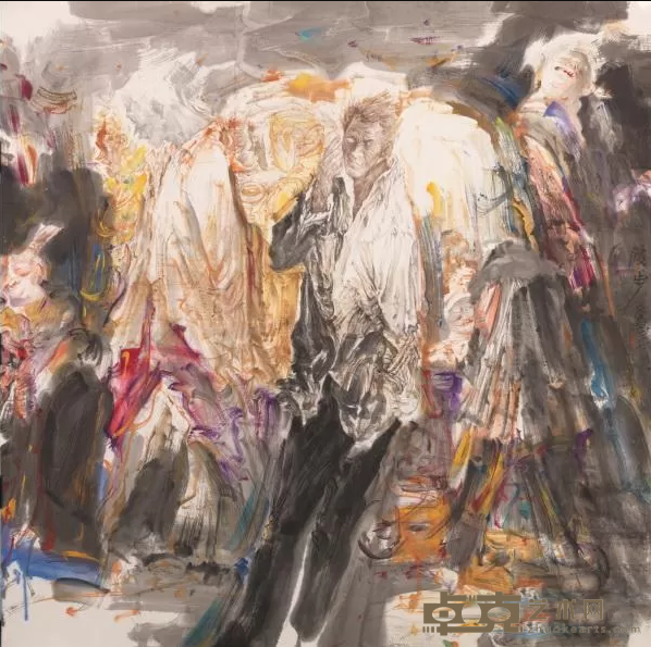 《渡步》 富中奇 200x200cm 2018年