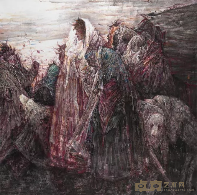 《雪域吉祥》 富中奇 200x200cm 2018年
