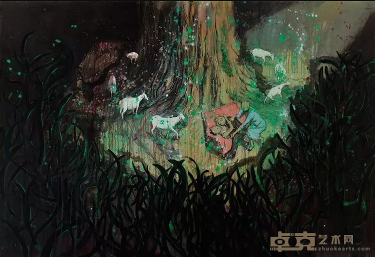 《夜制》 王威 190x280cm 2017年 布面丙烯