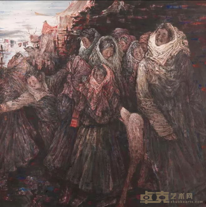 《春船》 富中奇 200x200cm 2018年