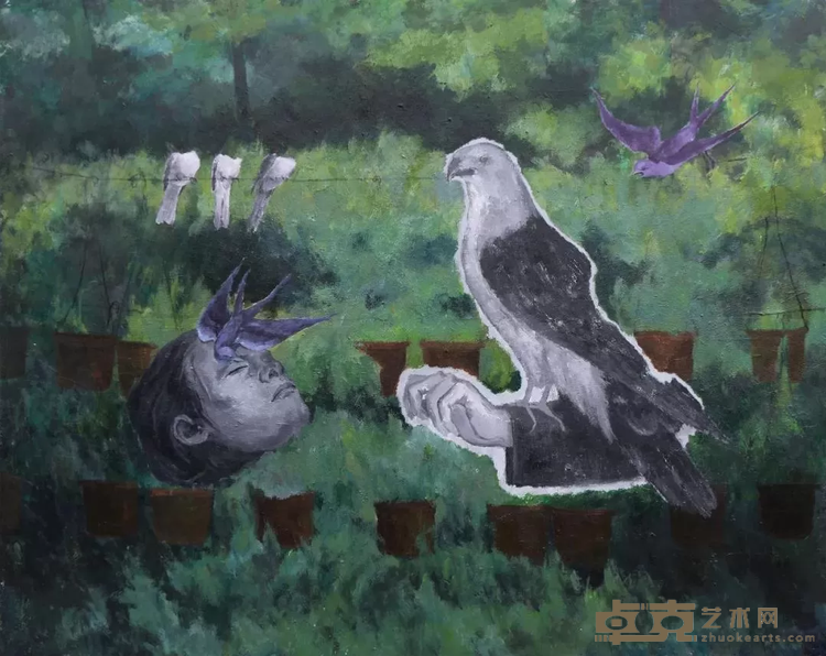 《与鸟有关的记忆》 汪燎 120x150cm 2018年 布面丙烯
