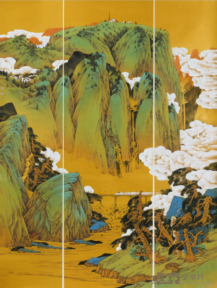 《《盛世之歌》 黄汝祥 240x170cm 2015年 国画、绢本设色
