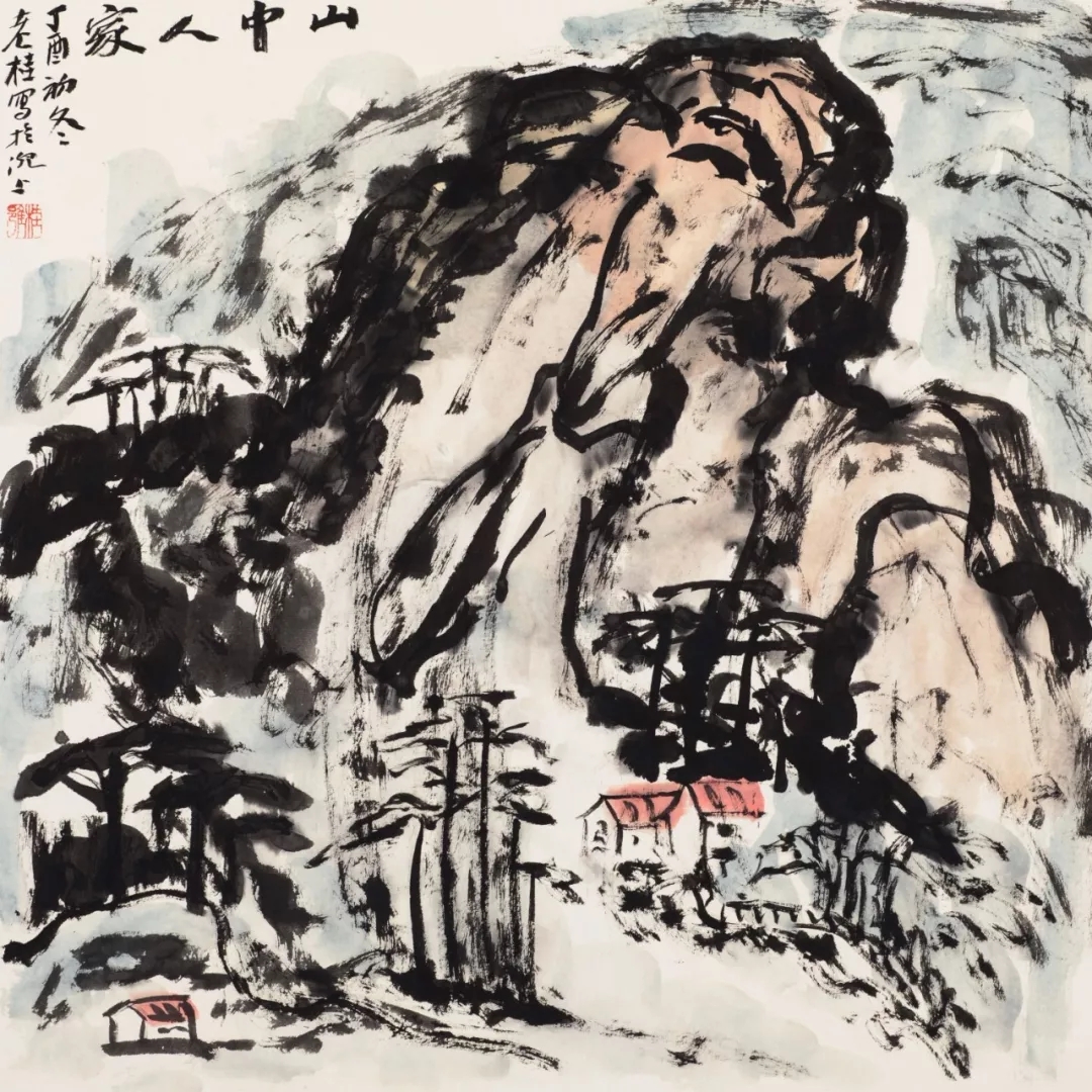 《山中人家》68x68cm