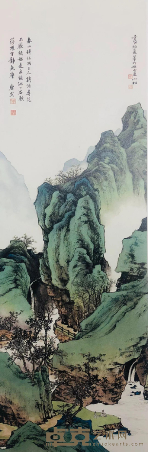 《春山静坐图》 苏小松 103.4x33.9cm