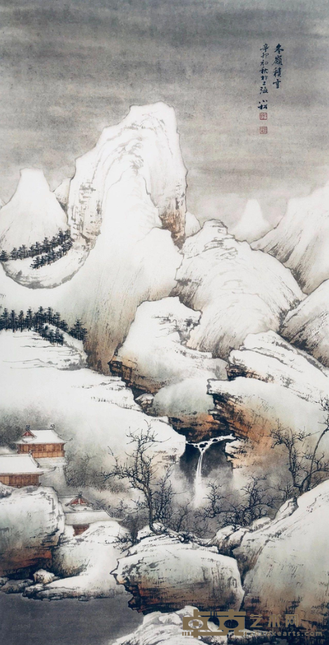 《冬积春雪》 苏小松 89.4x44.9cm×4