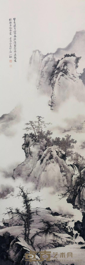 《野色青霭图》 苏小松 103.4x33.9cm