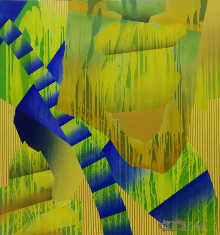 《混合5》 梁浩杰 130×120cm 2019年 布面丙烯