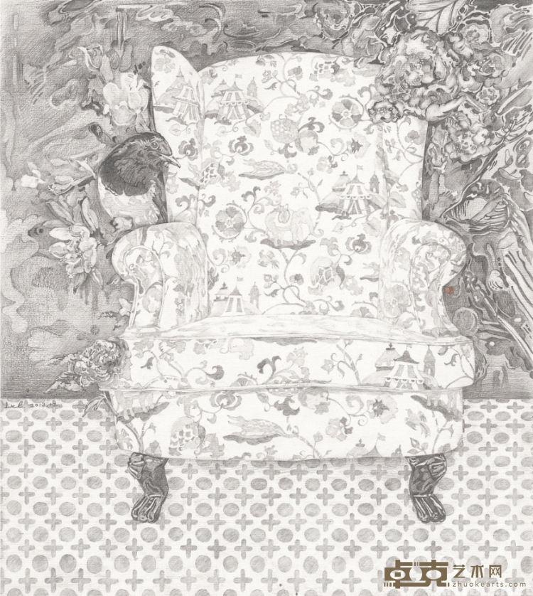 《空椅子》 李蕾 30x35cm 2014年 纸本