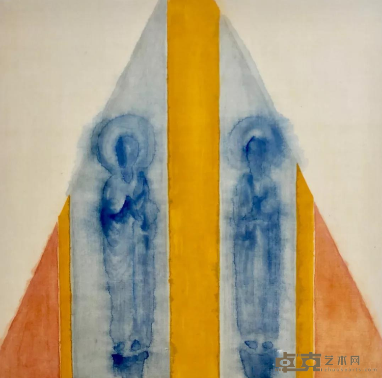 《心印系列之二》 圆大西 33x33.5cm 2018年 绢本综合材料