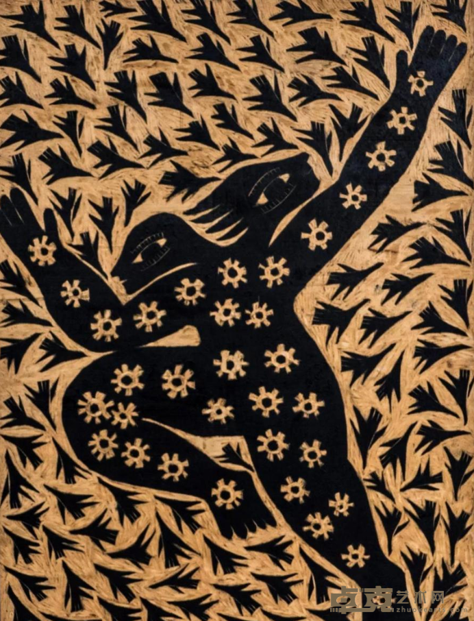 《飛翔》 任辉 45x60cm 1998年 原版木刻