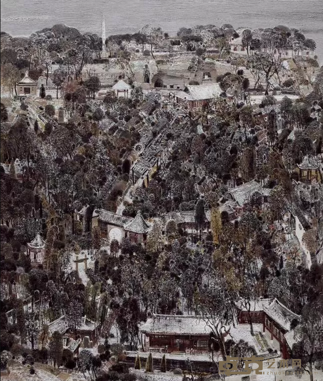 《孤山鸿雪》 朱沙 220x180cm 布面油画