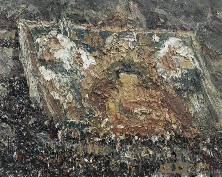 《晒大佛》 吕山川 250x200cm 2014年 布面油画