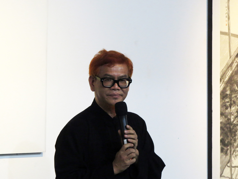 台湾师范大学美术系主任庄连东教授在开幕式上致辞