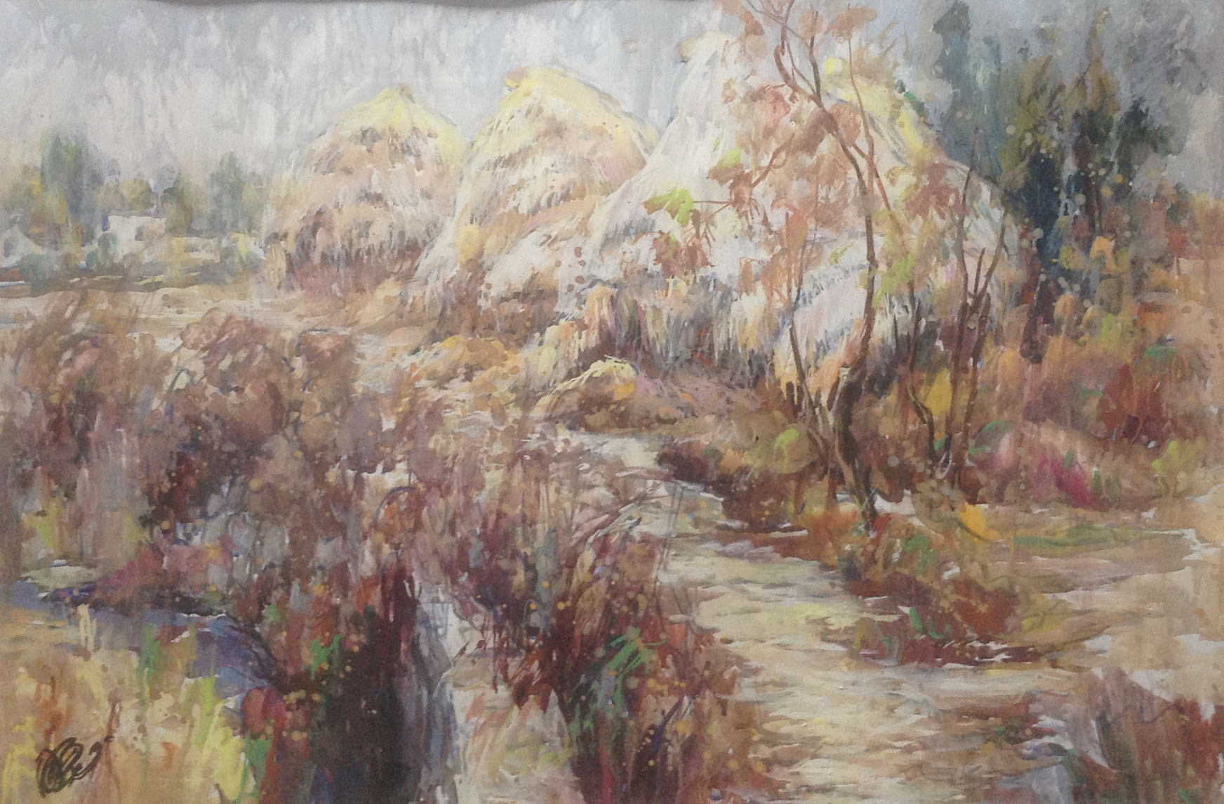 金秋之故乡草垛系列之三56x78cm