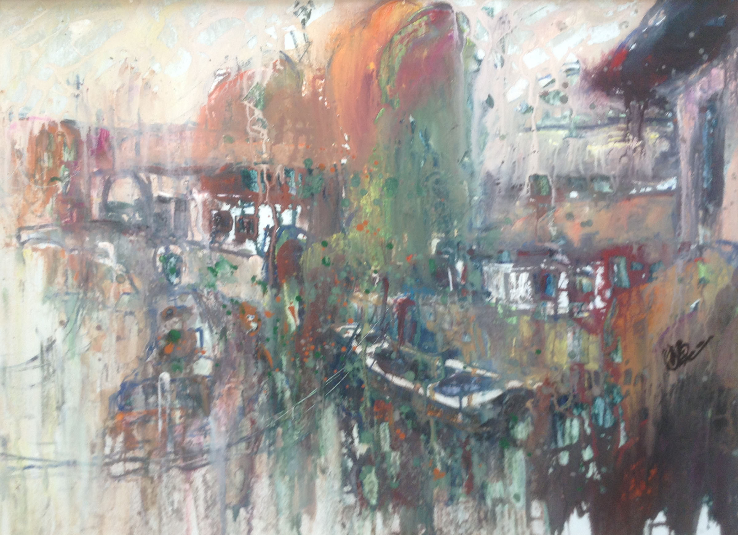 水上人家之秋56x78cm