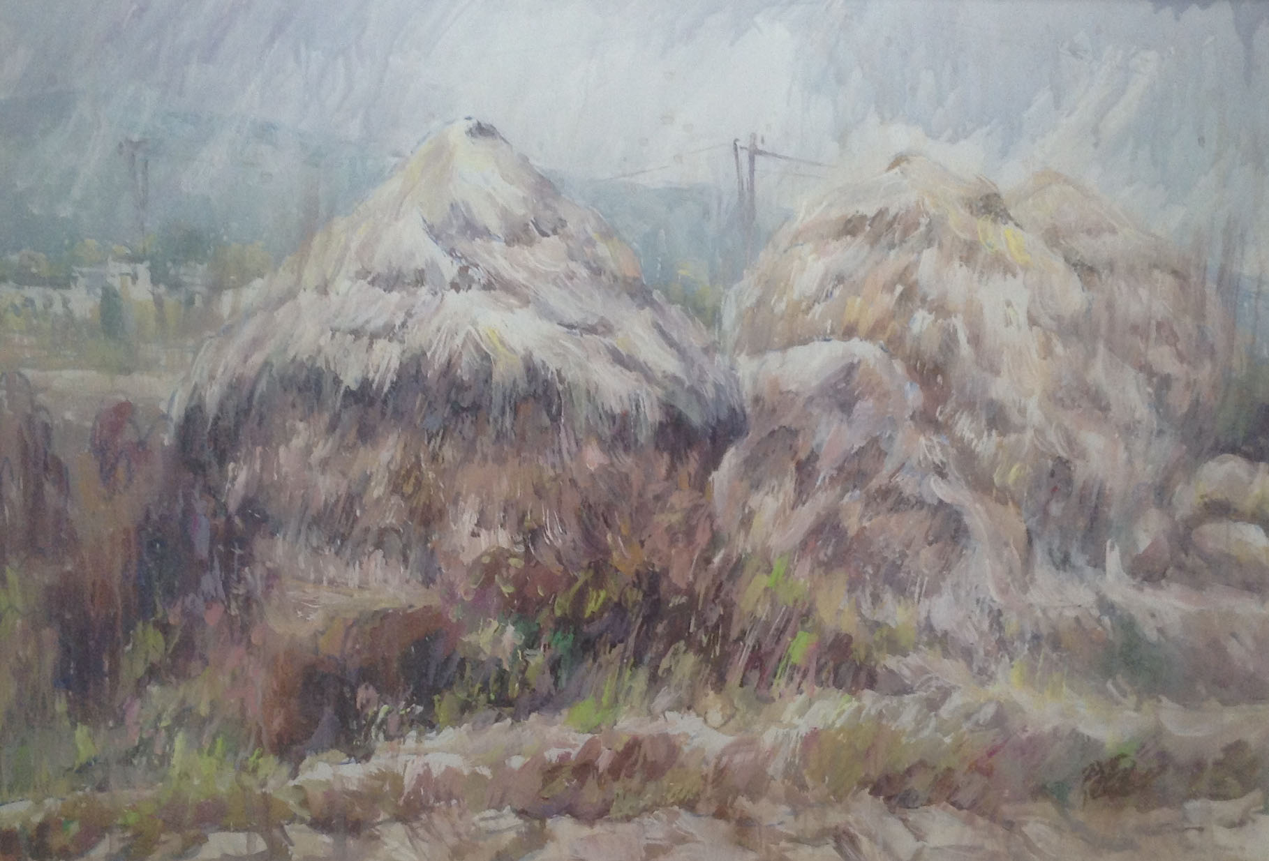 金秋之故乡草垛系列之一56x78cm