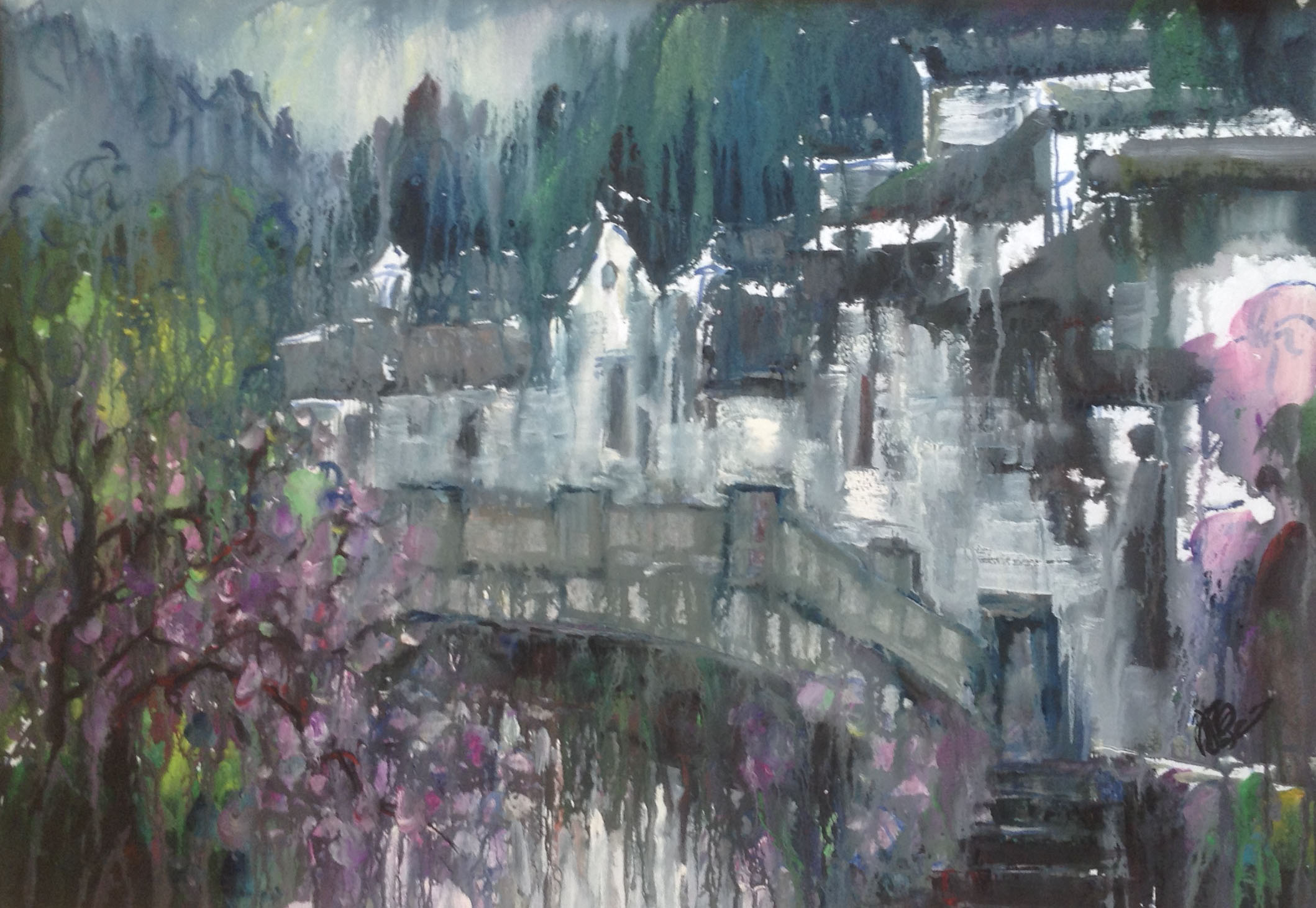 桃花园里人家56x78cm