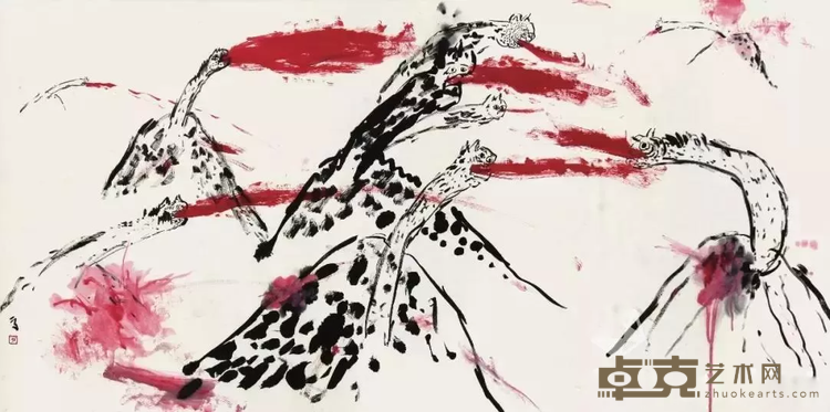 《语世系列》 一了 68x137cm 2016年 纸本水墨