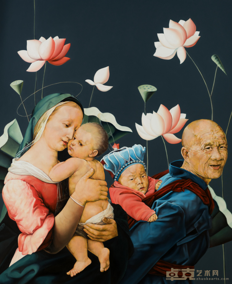 《父爱母爱》 萧瑟 190×150cm 2018年 布面油画
