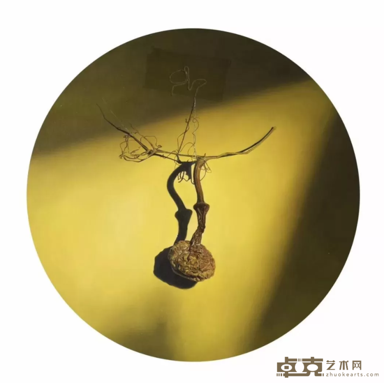 《观自在》 张碧川 直径40cm 2016年 布面油画