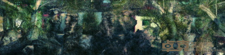 《景物·園林卷1309》 肖芳凯 100x400cm 2013年 布面油画