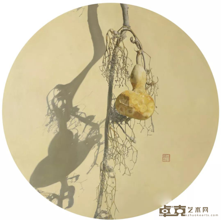 《莫名》 张碧川 直径80cm 2017年 布面油画