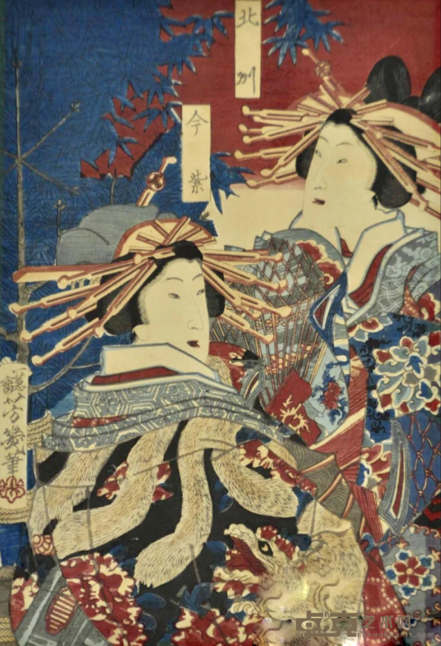 《花魁系列 落合芳几作》 33x22cm