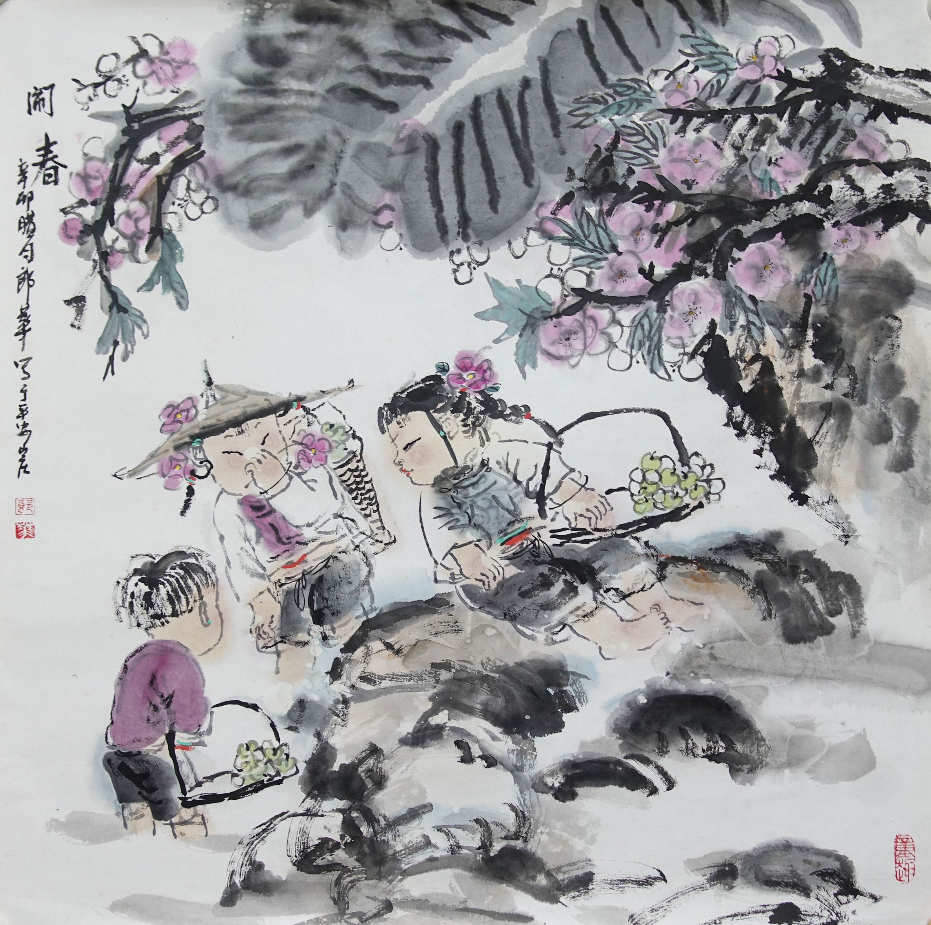 闹春69x69cm