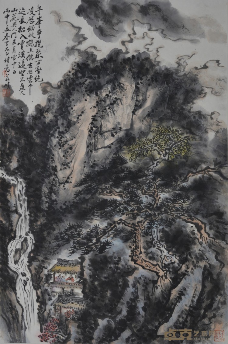 《千峰争攒聚》 68×45cm  2016年