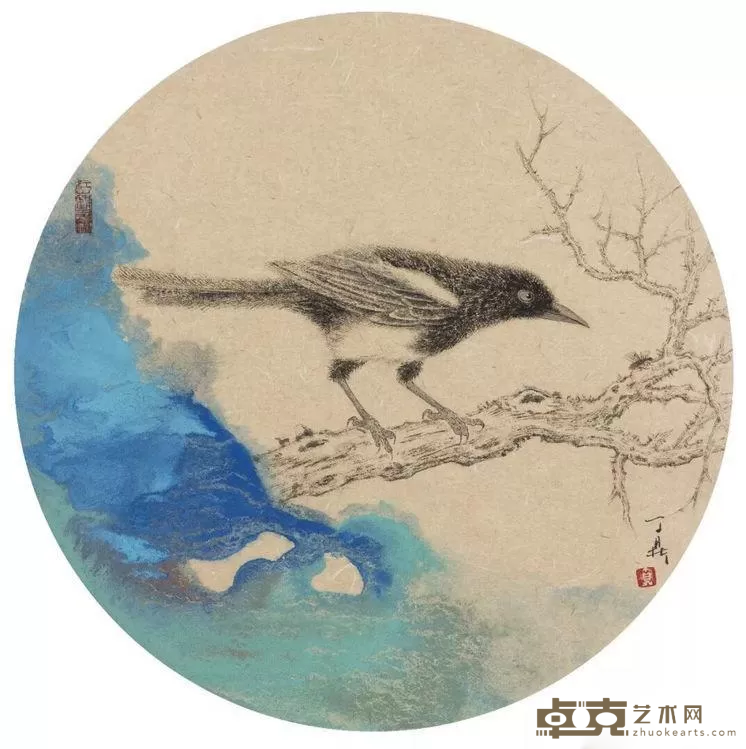 《归去来兮之三》 丁鼎 50x50cm 2018年 纸本设色