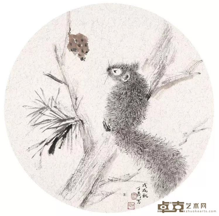 《觅趣图之一2》 丁鼎 50x50cm 2018年 纸本水墨