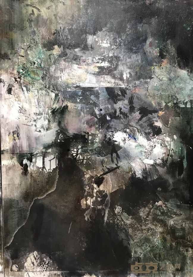 《沧浪幽迹-06（局部）》 王岩 160x120cm 2017年 布面油画