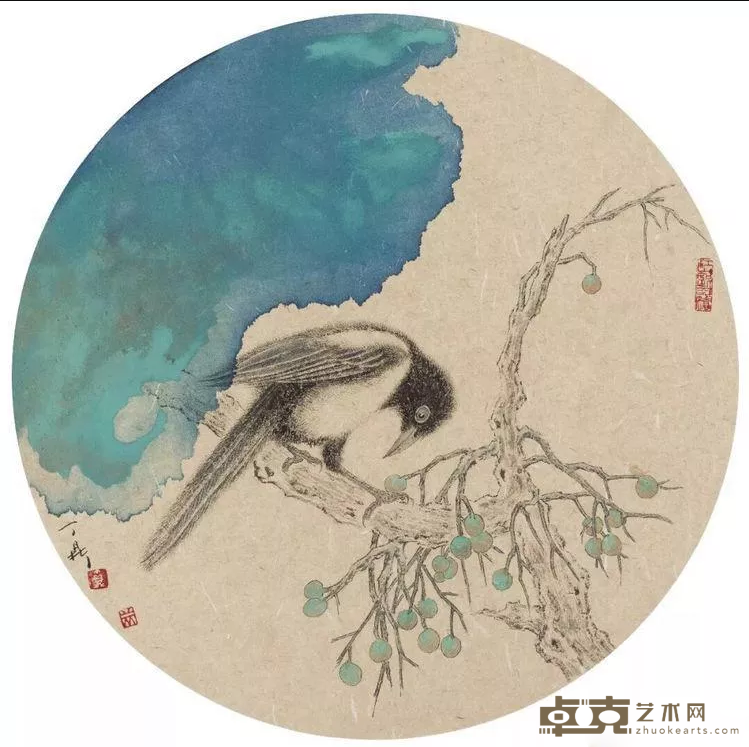 《归去来兮之五》 丁鼎 50x50cm 2018年 纸本设色