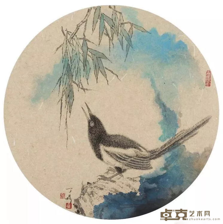 《归去来兮之四》 丁鼎 50x50cm 2018年 纸本设色