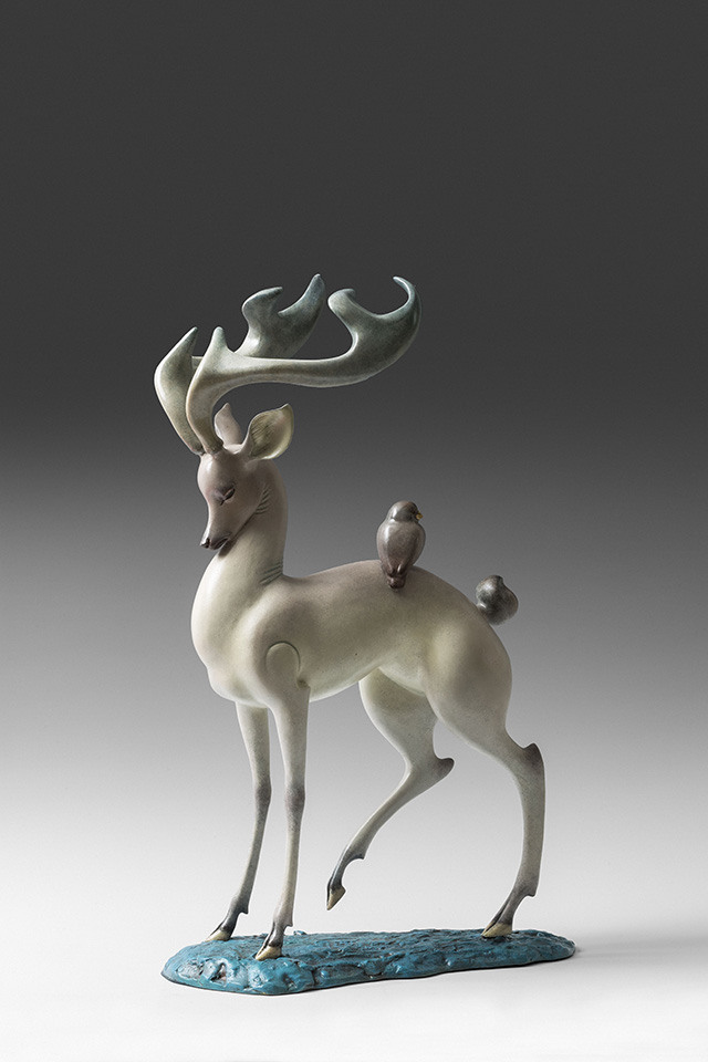 07_2019AArt画廊荟萃展区：时代空间-王大朋 《夜》 63×40×21cm 铸铜 2016年