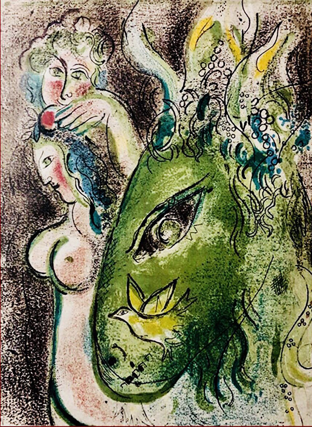06_2019AArt画廊荟萃展区作品：上·美术馆_马克·夏加尔_《圣经》插图之一_综合材料  35x25cm_1960