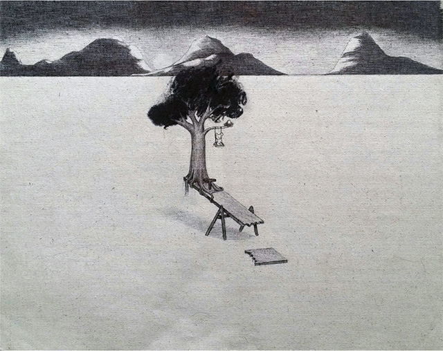 09_2019AArt画廊荟萃展区作品：Artemis Art_Syahbandi Samat_Bare with me (Turn)_52 x 42cm_Ballpoint Pen and White Pencil on Canvas_2019 副本