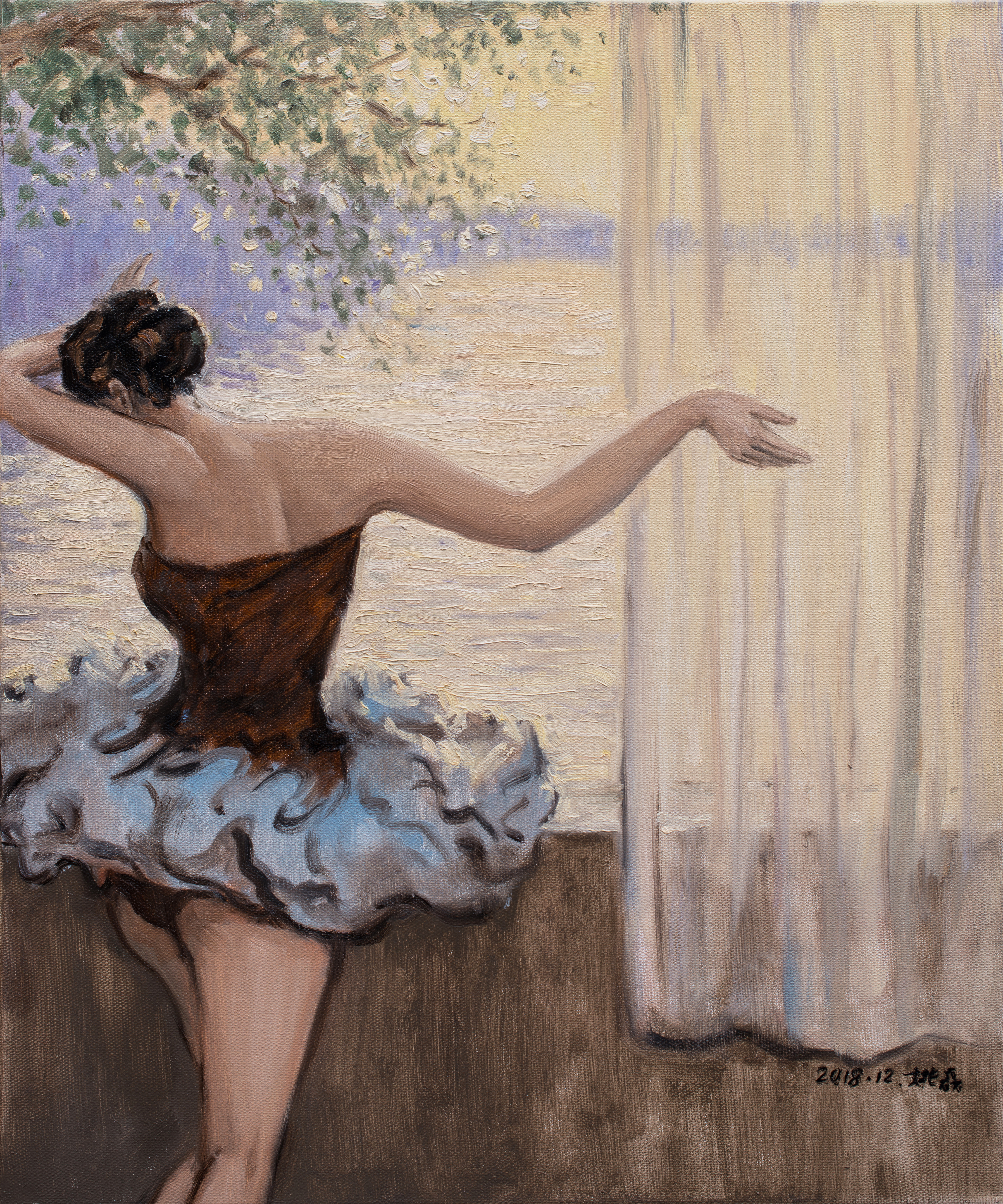 芭蕾系列油画之3150x60cm