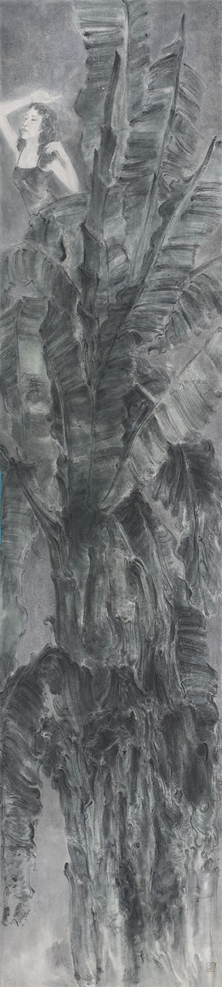 《蕉荫沁心》之四53x220cm