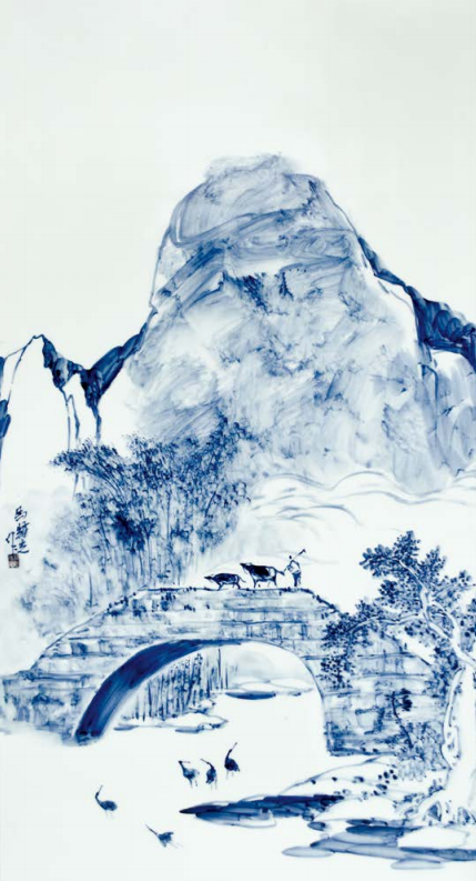 三尺六瓷板（小桥流水）