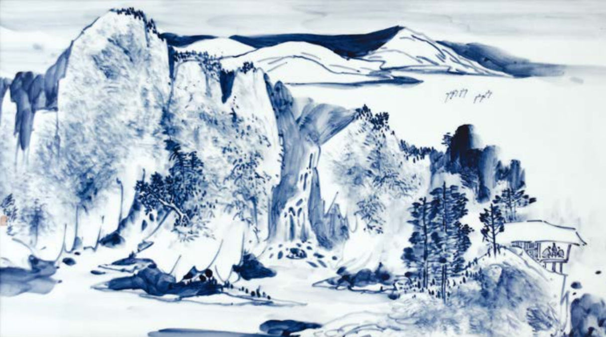 二尺六瓷板（访贤图）