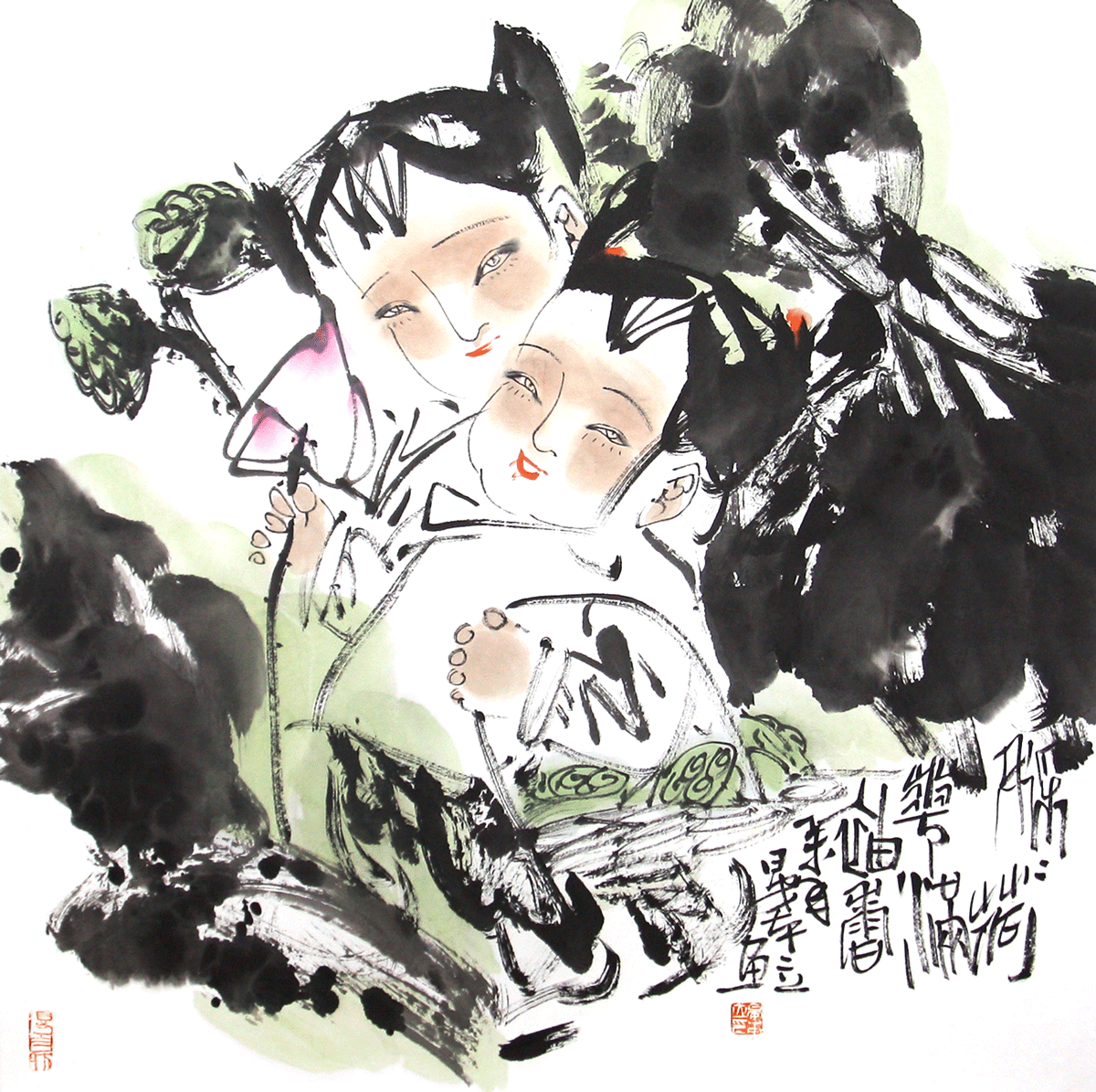採採荷花满袖香