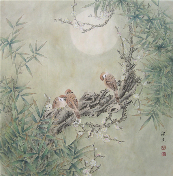 当代画家陈保立工笔画作品赏析
