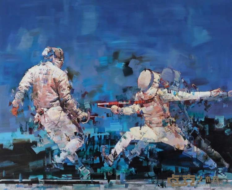 《剑气之十一 Fencing No.11》 李智华 115x140cm 2017年 布面油画 Oil on canvas