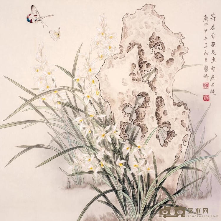 《兰石君子》 陈兰卿 70x70cm 2014年