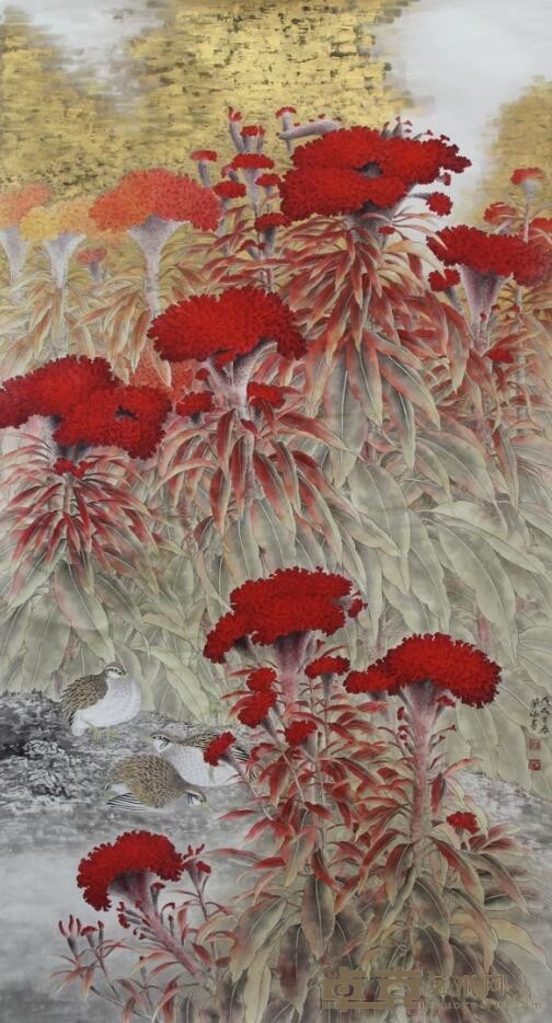 《高冠红》 陈兰卿 91x171cm 2018年