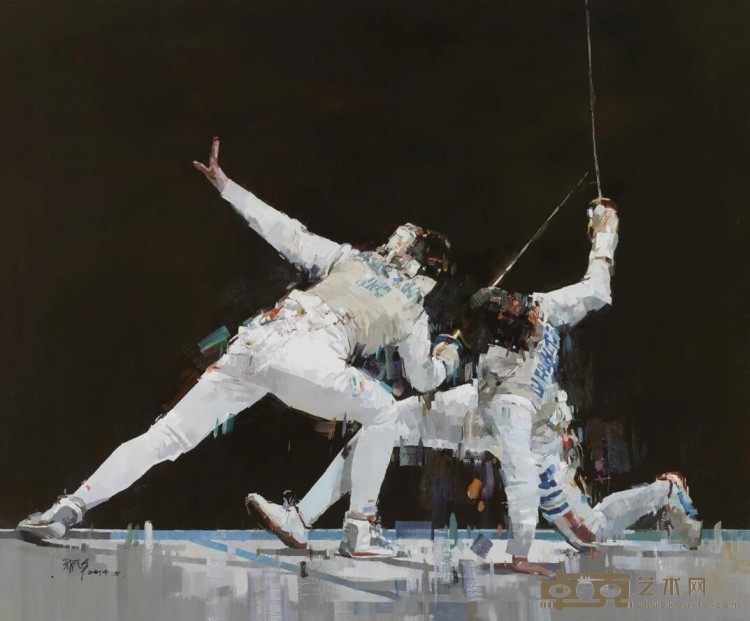 《剑气之一 Fencing No.1》 李智华 115x140cm 2014年 布面油画 Oil on canvas