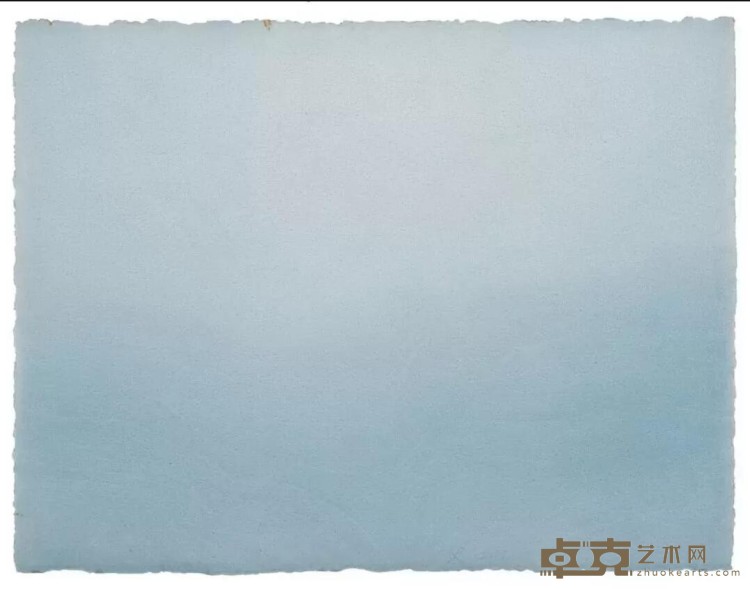 《石青（一）》 裴晓 Pei xiao 76x56cm 2016年 纸本矿物色