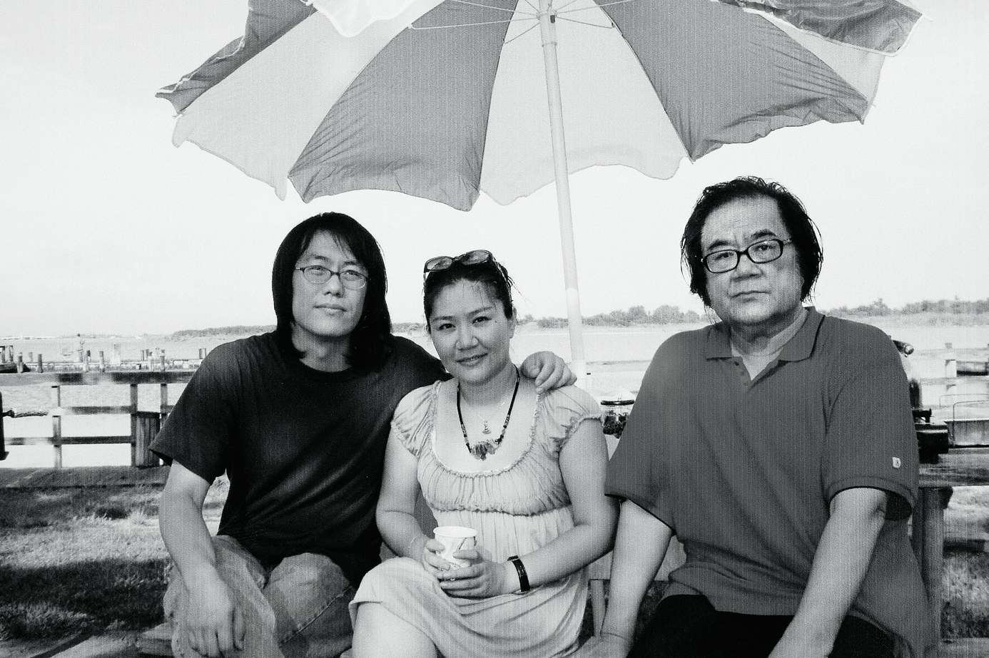 与儿女们在纽约海滨度假
