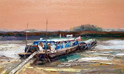 夏日船家系列——朱卫民油画作品